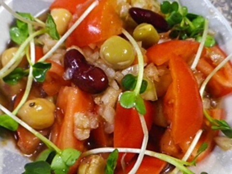 トマトミックスビーンズサラダ レシピ 作り方 By Leopoo 楽天レシピ